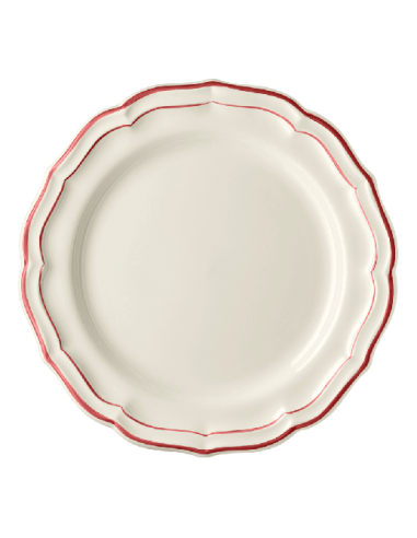 Set de 4 Platos Llanos Filet Rouge