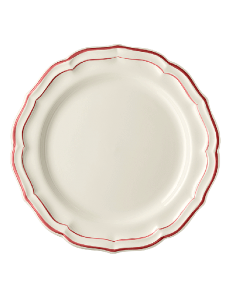 Set de 4 Platos Llanos Filet Rouge
