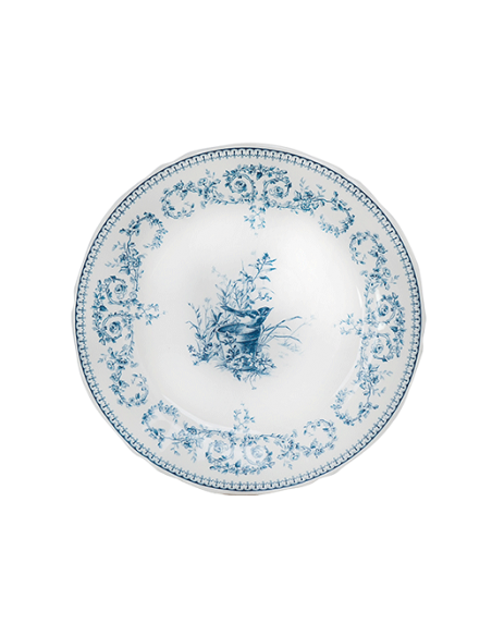 Set de 4 Platos de Postre Oiseau Dépareillées Bleu