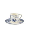 Set de 2 Tazas/Platos de Café Dépareillées Bleu
