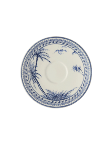 Set de 2 Tazas/Platos de Café Dépareillées Bleu