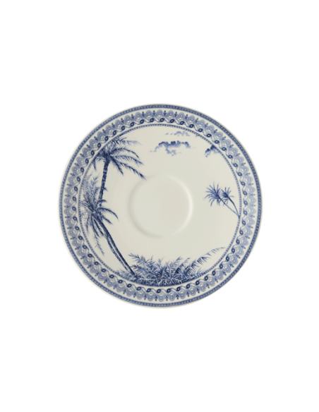 Set de 2 Tazas/Platos de Café Dépareillées Bleu