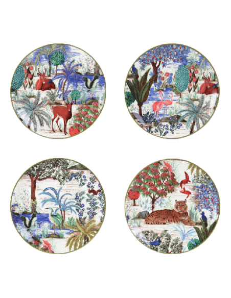 Set de 4 Platos de Canapés Jardin du Palais