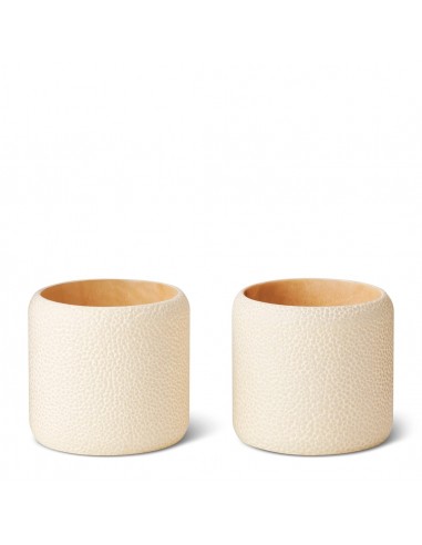 Set de 2 Servilleteros Shagreen - Crema