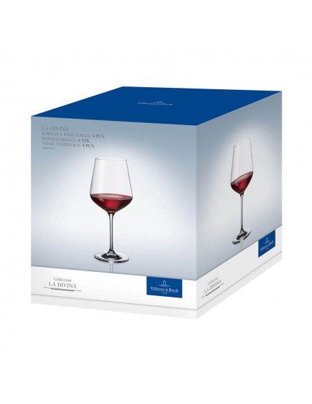 Set de 4 Copas de Vino Burdeos La Divina