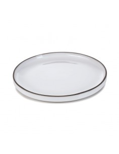 Plato de Postre Caractère - Blanco