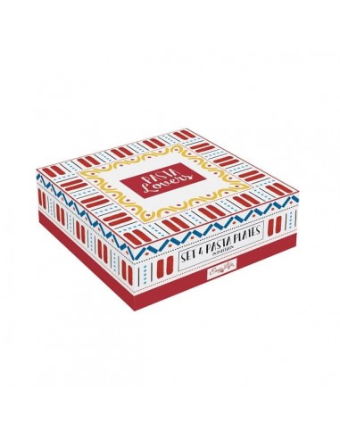 Set de 4 Platos de Pasta - Pasta Lovers
