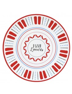 Plato de Pizza Lovers - Rojo