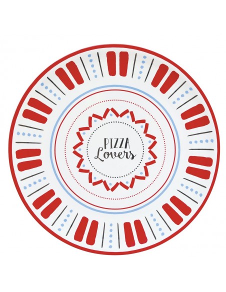 Plato de Pizza Lovers - Rojo