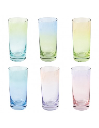 Set de 6 Vasos Altos Rainbow