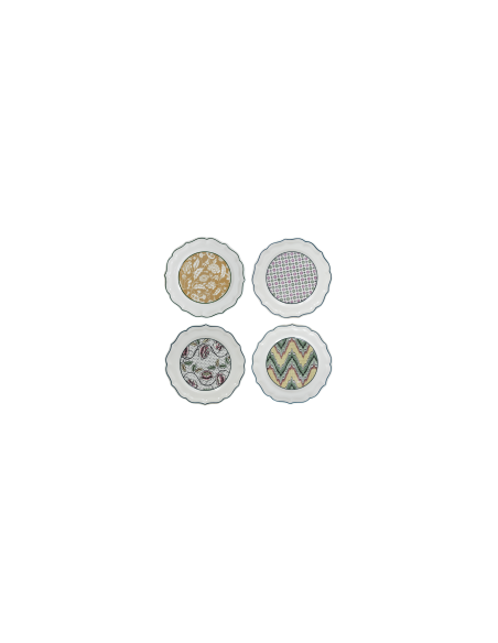 Set de 4 Platos de Postre Surtidos Dominoté