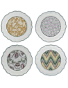 Set de 4 Platos de Postre Surtidos Dominoté