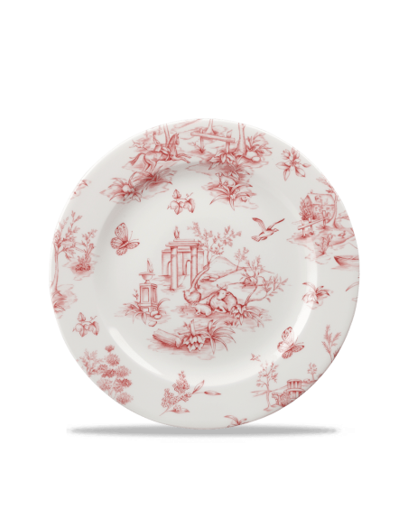 Plato de Postre Cranberry Toile