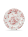 Plato de Postre Cranberry Toile