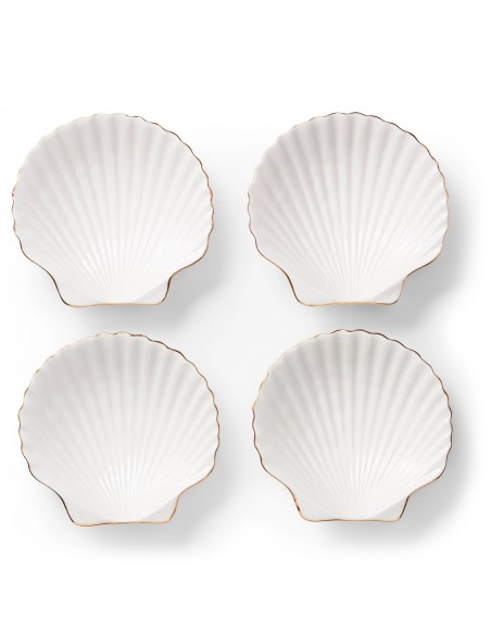 Set de 4 Platos para Aperitivo Concha