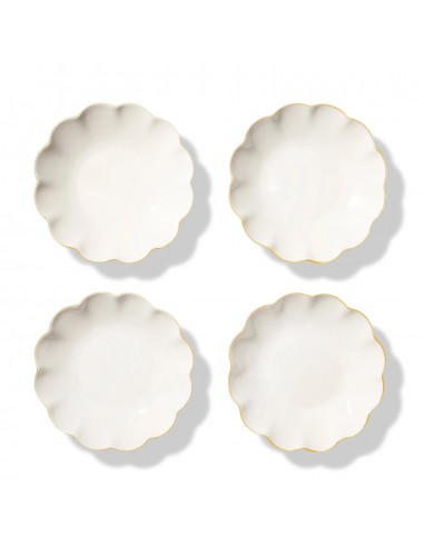 Set de 4 Platos de Aperitivos Scalloped