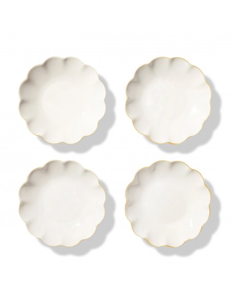 Set de 4 Platos de Aperitivos Scalloped