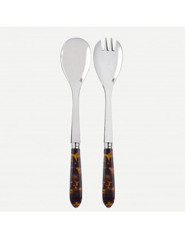 Set de 2 Piezas de Servir Ensalada Faux Tortoise