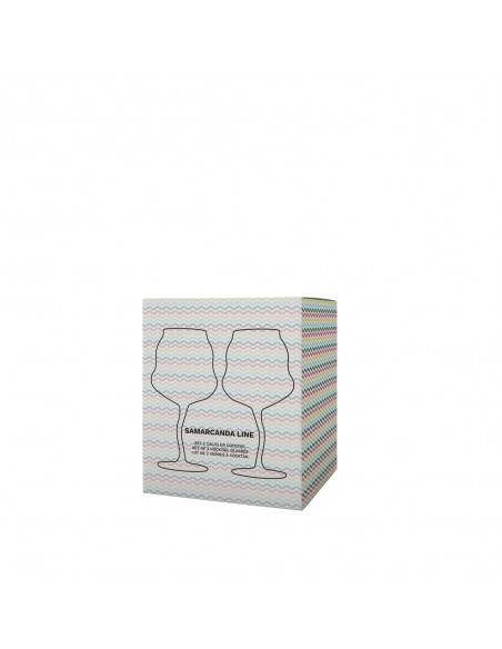 Set de 2 Copas de Cocktail Amarillo/Petrol & Rosa/Cielo
