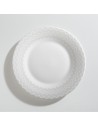 Set de 6 Platos Llanos Zig Zag - Blanco