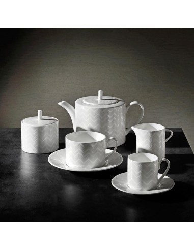 Set de 6 Tazas y Platillos para Café Zig Zag