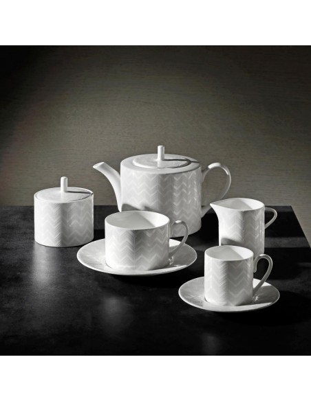 Set de 6 Tazas y Platillos para Café Zig Zag