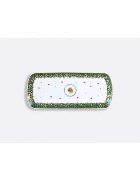 Platón de Cake Rectangular Noël Blanc