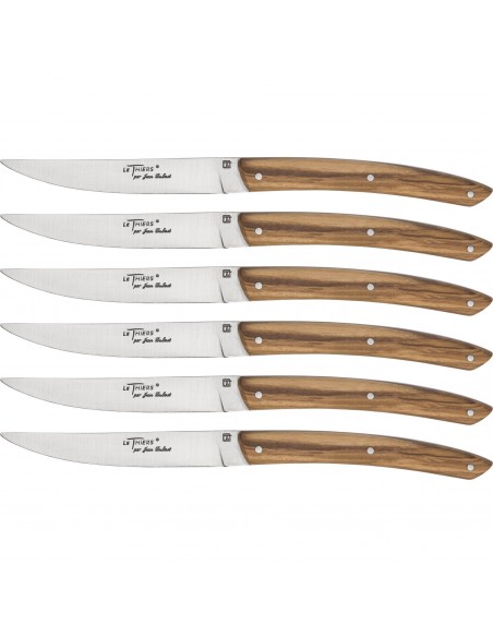 Set de 6 Cuchillos de Carne Olivewood