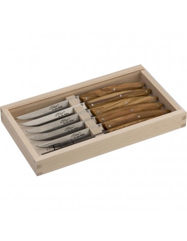 Set de 6 Cuchillos de Carne Olivewood